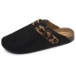 Isotoner sabots semelle extra - flex légers patch talon confort noir / léopard femme Isotoner sabots semelle extra - flex légers patch talon confort noir / léopard femme
