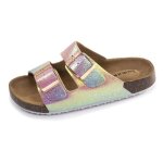 Isotoner sandales � doubles brides ultra confortables multico fille