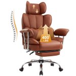 Iwmh chaise de bureau en cuir à dossier grand fauteuil avec repose - pieds accoudoirs allongés et appui ... Iwmh chaise de bureau en cuir à dossier grand fauteuil avec repose - pieds accoudoirs allongés et appui ...