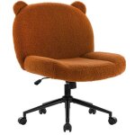 Iwmh chaise de bureau sans accoudoirs chaise de courtoisie sur roulettes chaise pivotante rglable en ...