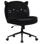 Iwmh chaise de bureau sans accoudoirs chaise de courtoisie sur roulettes chaise pivotante rglable en ...