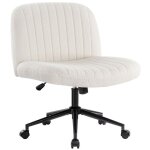 Iwmh chaise de bureau sans accoudoirs chaise pivotante avec roulettes fauteuil rglable en hauteur - ...