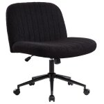 Iwmh chaise de bureau sans accoudoirs chaise pivotante avec roulettes fauteuil rglable en hauteur - ...