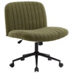 Iwmh chaise de bureau sans accoudoirs chaise pivotante avec roulettes fauteuil rglable en hauteur - ...