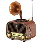 J - 190 poste radio vintage retro am / fm / sw avec 1800mah bluetooth 6. 0 et haut - parleur 5w fonctions ...