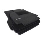 Logo tapis de sol noir velours sur mesure pour renault megane 2 cc 2003 - 2010 4pcs base antid�rapante ...