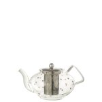 J - line theiere coeur verre transparent / or