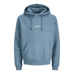 Jack & jones soho sweat � capuche bleu - relaxed fit 80% coton 20% polyester recycl�