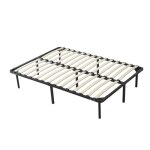Sommier jacky 80x200 cm confortable et solide cadre � lattes pieds m�tal - cadre a latte jacky