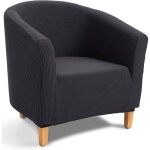 Jacquard housse de canap� tub chair housse fauteuil club extensible lavable antid�rapant(gris )