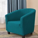 Jacquard housse de canap� tub chair housse fauteuil club extensible lavable antid�rapant(turquoise)