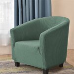 Jacquard housse de canap� tub chair housse fauteuil club extensible lavable antid�rapant(vert fonc�)