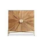 Jaipur meuble 2 portes en bois massif (l85 x h84 x p44 cm)