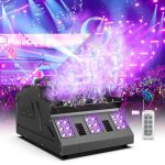 Jajaluya 1500w machine � bulles de fum�e 18 rgb 3in1 led machine � fum�e dmx avec t�l�commande pour dj ...