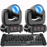 Jajaluya 200w dj lyre led - 18 prisme gobos beam dmx jeux de lumiere - lumi�re de sc�ne pack de 2 avec ...