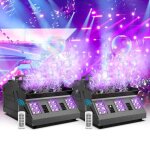 Jajaluya 2pcs 1500w machine  bulles de fume 18 rgb 3in1 led machine  fume dmx avec tlcommande pour ...