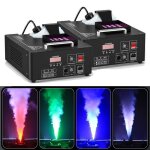 Jajaluya 2pcs 2000w machine  fume 24 led rgb dmx avec tlcommande - peut pulvriser  lenvers pour ...