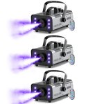 Jajaluya 3pcs 1200w machine � fum�e avec 6 led rgb lumi�re contr�lables couleur avec t�l�commande r�servoir ...