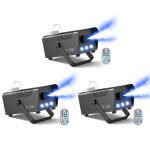 Jajaluya 3pcs 500w machine � fum�e 3 rgb led lumi�re contr�lable couleur avec t�l�commande alliage daluminium ...