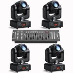 Jajaluya 4pcs 50w lyre led lumire de scne - jeux de lumiere dj 8 gobo 8 couleurs dmx pour disco mariage ...
