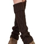 Jambires longues et chaudes en crochet pour femme chaussettes tricotes leggings couvre - bottescaf ...