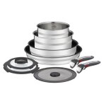 Jamie oliver tefal ingenio lot de 9 ustensiles de cuisine pole sauteuse 2 casseroles 3 couvercles poigne ...