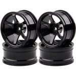 Jante en alliage daluminium 4p 6 rayons pour rc 110 on - road 1052 drift te37 noir