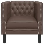 Promotion janvier fauteuil 1 place - mango - petit canap� chesterfield - marron similicuir 71x74. 5x70. ...