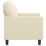 Promotion janvier fauteuil 1 place - mango - petit canap� - cr�me 60 cm - similicuir ss1766