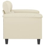 Promotion janvier fauteuil 1 place - mango - petit canap� - cr�me 60 cm - similicuir ss1876