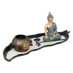 Jardin zen bois shamy noir 37x15cm - atmosphera createur dinterieur