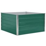 Jardinire 100x100x45 cm vert jardinires pot de fleur exterieur bac a fleurs acier grande taille jardinire ...