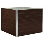 Jardinire 100x100x77 cm marron jardinires pot de fleur exterieur bac a fleurs acier grande taille jardinire ...