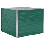 Jardinire 100x100x77 cm vert jardinires pot de fleur exterieur bac a fleurs acier grande taille jardinire ...