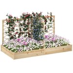 Jardinière avec 3 treillis modulable - outsunny - bac à fleurs en bois pour balcon terrasse patio - 222x114x10 ... Jardinière avec 3 treillis modulable - outsunny - bac à fleurs en bois pour balcon terrasse patio - 222x114x10 ...