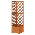 Jardinière dangle en treillis - akozon - bois de sapin massif - 40x40x150cm - rectangulaire Jardinière dangle en treillis - akozon - bois de sapin massif - 40x40x150cm - rectangulaire