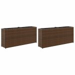 Jardiniere bac lit sureleve plantes fleurs jardin terrasses avec 2 pots lot de 2 90 x 20 x 40 cm resine ...