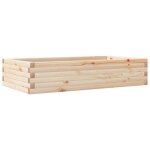 Jardini�re bac lit sur�lev� plantes fleurs terrasse jardin 110 x 60 x 23 cm bois de pin massif marron ...
