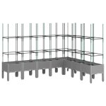 Jardini�re bac lit sur�lev� plantes fleurs terrasse jardin avec treillis clair 200 x 160 x 1425 cm pp ...