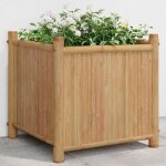 Jardini�re en bambou - vidaxl - 40x40x40 cm - brun - design sur�lev� - mat�riau durable - espace pour ...