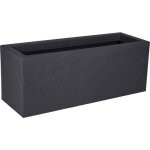 Jardini�re eda balcon volcania effet pierre anthracite 25 litres - 59 x 195 x 228 cm