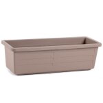 Jardini�re - eda plastiques - miami - taupe - 50 cm - 10 litres - rectangulaire