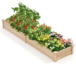 Jardini�re ext�rieur en bois - relax4life - 2 bacs � plantes - 7 compartiments - possibilit� de peinture ...