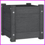 Jardinire dextrieur gris - ashata - bk810526 - bois - 31x31x31 cm - carr - non perc