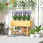 Jardini�re sur pieds carr� potager de jardin sur pieds avec 2 trous de drainage en bois 100 x 30 x 705 ...