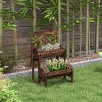 Jardini�re sur pieds sur�lev�e avec treillis carr� potager 2 niveaux pour terrasse balcon jardin 42 x ...