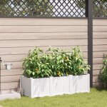 Jardini�res avec syst�me d irrigation d eau 3 pi�ces blanc