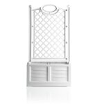 Jardinire treillage - separe - h 150 cm x l 80 cm - blanc