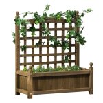 Jardinière avec treillis - outsunny - inserts d'irrigation inclus - charge max. 50 kg - 64 x 28 x 75 ... Jardinière avec treillis - outsunny - inserts d'irrigation inclus - charge max. 50 kg - 64 x 28 x 75 ...