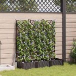 Jardini�re - vidaxl - 42002816 - treillis int�gr� - 120x40x1255 cm - polypropyl�ne anti - uv